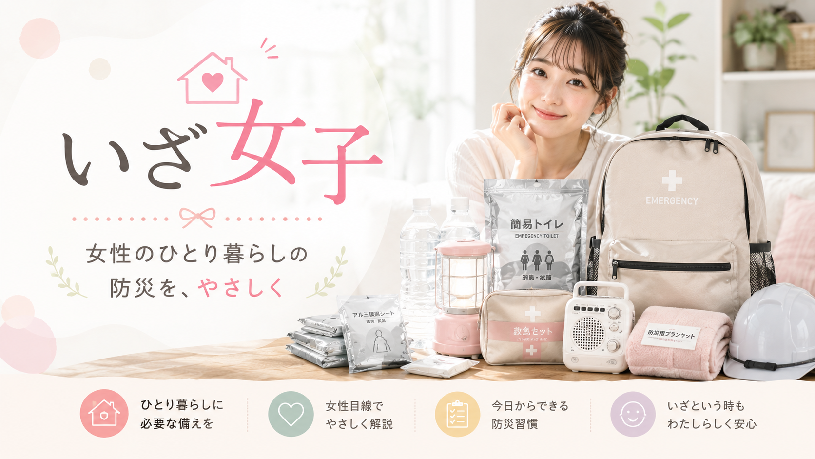 いざ女子｜女性のひとり暮らしの防災を、やさしく